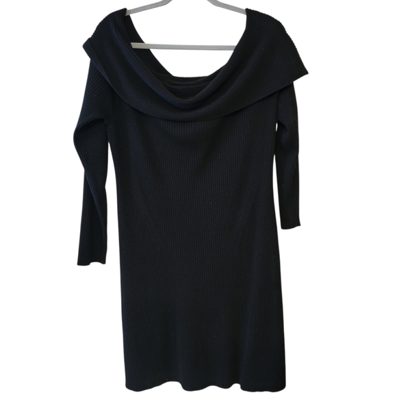 NWT‎ Banana Republic Black Off the Shoulder Sweater Dress Size XL - Picture 2 of 4